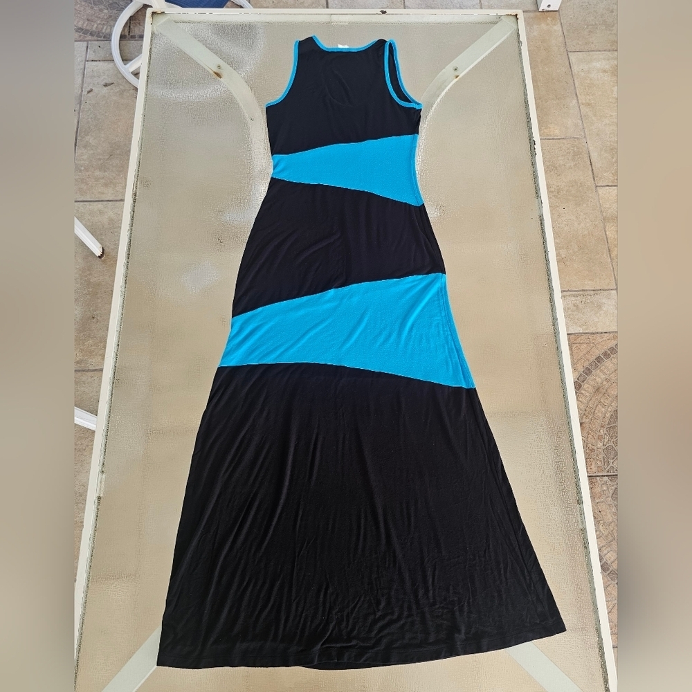 Hot Spice Colorblock Maxi Dress L/XL Woman's | Y2K, Bold, Bodycon Street Style - Picture 3 of 9